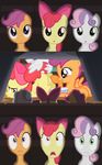  apple_bloom cutie_mark_crusaders friendship_is_magic my_little_pony niggerfaggot scootaloo sweetie_belle 