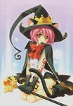  animal_ears artbook carnelian copyright_request hat highres pink_hair solo tail 