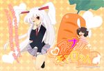  animal_ears bad_id bad_pixiv_id bunny_ears carrot inaba_tewi long_hair michika_(irgrh) multiple_girls reisen_udongein_inaba short_hair skirt touhou translated 