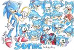  angry blue_hair blush emotion emotions green_eyes hair hedgehog model_sheet sadness sega sleepy solo sonic_(series) sonic_the_hedgehog 