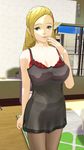  babydoll blonde_hair bra illusion kyouko large_breast stand takano wakeari! 