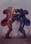  2012 anthro bisexual blue_panda female lesbian male mammal red_panda spookable 
