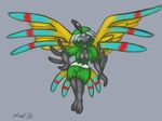  feathers female flying nintendo pok&#233;mon pok&#233;morph pok&eacute;mon shardshatter sigilyph third_eye video_games wings 