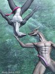  3d abs anthro balls biceps big_penis black_jackal cgi duo erection gay lying male muscles nude pecs penis pose scales sheath vein water 