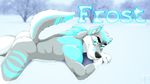  biceps big_muscles canine fabfelipe frostwolf looking_at_viewer lying male mammal muscles reclining snow solo wolf 