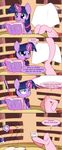  2012 book cloth dialog dialogue english_text equine female feral friendship_is_magic hair headless horn horse invisable_ink invisible_ink levitation magic mammal multi-colored_hair my_little_pony pinkie_pie_(mlp) pony purple_eyes solar-slash sparkles text twilight_sparkle_(mlp) unicorn 