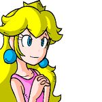  blonde_hair crown earrings jewelry lowres mario_(series) princess_peach super_mario_bros. 