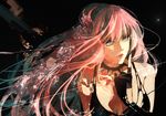  blue_eyes collar fingerless_gloves gloves hebi_(yurari) lips long_hair looking_at_viewer megurine_luka pink_hair solo vocaloid 