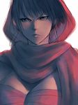  black_eyes black_hair breasts cleavage cloak dark_skin dungeons_&amp;_dragons:_shadow_over_mystara dungeons_and_dragons earrings fumio_(rsqkr) hood jewelry large_breasts moriah scarf solo 
