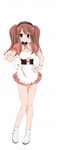  asahina_mikuru brown_eyes brown_hair choker corset kiriya_haruhito ribbon solo suzumiya_haruhi_no_yuuutsu twintails waitress 