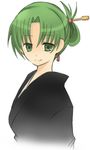  artist_request folded_ponytail green_eyes green_hair higurashi_no_naku_koro_ni lowres solo sonozaki_akane 