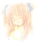  artist_request closed_eyes elfen_lied hair_ribbon long_hair mariko_(elfen_lied) open_mouth pink_hair ribbon smile solo tears 