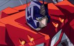  no_humans optimus_prime solid_eyes solo transformers 