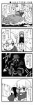  4koma bedwetting blush comic girls_und_panzer greyscale ground_vehicle jin_roh katyusha military military_uniform military_vehicle monochrome motor_vehicle multiple_girls nanashiro_gorou nightmare nishizumi_miho nonna ooarai_military_uniform partially_translated pee peeing peeing_self pravda_military_uniform pravda_school_uniform protect-gear short_hair t-34 tank translation_request uniform 