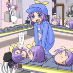  bag conveyor_belt crane factory head hiiragi_tsukasa kanizawa lucky_star machine purple_hair ribbon what 