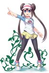  agsen brown_hair double_bun long_hair mei_(pokemon) pokemon pokemon_(game) pokemon_bw2 shoes sneakers solo twin_buns twintails very_long_hair 