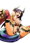  arms_behind_back breasts censored dragon_girl dragon_horns dragon_tail elbow_gloves gloves horns kanemaki_thomas large_breasts long_hair long_tongue masturbation monster_girl nude object_insertion original pubic_hair purple_hair pussy_juice red_eyes saliva solo spread_legs tail tail_insertion tail_masturbation thighhighs tongue tongue_out vaginal vaginal_object_insertion vambraces 