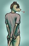  ataraxia ax_(character) bottomless butt clothed clothing half-dressed male mammal marsupial opossum shirt solo 