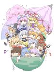  &gt;_&lt; ^_^ alice_margatroid alternate_weapon animal_ears black_eyes blonde_hair blue_eyes blue_hair bow bowl braid brown_hair cat_ears cat_tail chen cirno closed_eyes detached_sleeves fan flower fox_tail gun hair_bow hair_tubes hakurei_reimu hat hidarikata instrument keyboard_(instrument) kirisame_marisa konpaku_youmu letty_whiterock lily_white long_hair lunasa_prismriver lyrica_prismriver merlin_prismriver multiple_girls multiple_tails open_mouth parasol perfect_cherry_blossom pink_eyes pink_hair purple_eyes ribbon saigyouji_yuyuko short_hair siblings skirt smile tail touhou trumpet umbrella weapon yakumo_ran yakumo_yukari yellow_eyes 