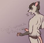  ax_(character) cum dialog dialogue male mammal marsupial opossum penis text underwear what 