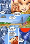  anthro balls comic dialog dialogue english_text erection feline female flashing horny male mammal panthro penis pussy seiren_(artist) text thundercats wilykit 