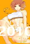  2010 animal_ears breasts large_breasts nail_polish original solo striped tail tiger tiger_ears tomohide yellow_eyes 