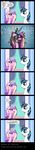  absurd_res bags bloodshot_eyes blue_eyes crown dialog dialogue duo english_text equine female feral friendship_is_magic glowing hair hi_res horn horse magic male mammal messy_hair multi-colored_hair my_little_pony niban-destikim pony princess_cadance_(mlp) purple_eyes runny_nose shining_armor_(mlp) sleep_deprived smile text tired unicorn winged_unicorn wings yellow_teeth 