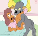  bigtyme blood bottomless butt canine clothed clothing female half-dressed janey_powell male mammal penetration penis pussy scratching the_simpsons vaginal vaginal_penetration were werewolf young 