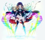  banned_artist blonde_hair floating gradient_hair hijiri_byakuren long_hair multicolored_hair poko_(mammypoko) purple_hair scroll solo sorcerer's_sutra_scroll star star_sword_apologetics sword thighhighs touhou very_long_hair weapon yellow_eyes 