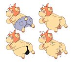  butt chubby clothing croix cum cum_in_ass cum_inside gay hair looking_back male nintendo nude orange_hair pants pikachu pink_eyes plain_background pok&#233;mon tehweenus thong video_games white_background 