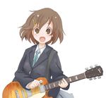  bad_id bad_pixiv_id brown_eyes brown_hair guitar hirasawa_yui ichinose_(ktmnn) instrument k-on! school_uniform short_hair solo 