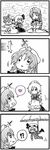  5girls cirno comic greyscale handheld_game_console hat heart highres hong_meiling izayoi_sakuya knife knifed maid monochrome multiple_girls parasol playing_games playstation_portable remilia_scarlet rumia seki_(red_shine) silent_comic spot_color touhou umbrella 