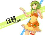  bad_id bad_pixiv_id goggles goggles_on_head green_eyes green_hair gumi hand_on_own_chest headphones headset kokotetsu music open_mouth short_hair singing skirt smile solo thigh_strap vocaloid wrist_cuffs 