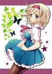  :o alice_margatroid blonde_hair blue_eyes bracelet breasts bug butterfly hairband insect jewelry masaru.jp medium_breasts pantyhose short_hair solo star touhou 