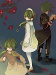  florian_(tales) green_hair hair_tubes ion koto_(colorcube) male_focus multiple_boys otoko_no_ko pantyhose robe short_hair_with_long_locks sidelocks sync tales_of_(series) tales_of_the_abyss 
