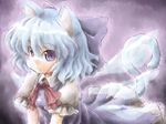  animal_ears bad_id bad_pixiv_id blue_hair cat_ears cat_tail cirno kakkou ribbon solo tail touhou wings 