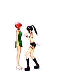  2girls 3d animated animated_gif mikumikudance mmd multiple_girls piledrive piledriver wrestling 