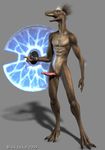  3d abs alien biceps black_jackal claws erection halo halo_(series) looking_at_viewer male muscles nude open_mouth pecs penis standing toned video_games 