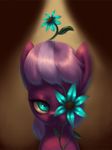  cheerilee_(mlp) creepy equine female feral flower friendship_is_magic horse looking_at_viewer my_little_pony pony portrait signature solo sweatshirt_(artist) 