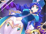  aqua_eyes aqua_hat ass_visible_through_thighs blind blue_hair chain clock cross-laced_clothes crotch_seam dha dutch_angle emsa_rind frills gem gold_trim gradient_hair groin juliet_sleeves long_hair long_sleeves multicolored_hair puffy_sleeves purple_hair solo thigh_gap thighhighs toushin_toshi_iii 