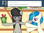  animated black_hair blue_hair bow_tie duo equine erthilo female friendship_is_magic gift hair horn horse long_hair mammal my_little_pony octavia_(mlp) pony purple_eyes tumblr two_tone_hair unicorn vinyl_scratch_(mlp) 