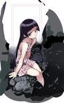  black_hair dress gokou_ruri hime_cut hyocorou long_hair mole mole_under_eye ore_no_imouto_ga_konna_ni_kawaii_wake_ga_nai solo wet wet_clothes 