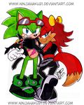  canine clothed clothing couple duo evil_grin evill_grin female fiona_fox fox hedgehog interspecies male mammal ninjahaku21 scourge_the_hedgehog sega smile sonic_(series) sonic_style straight 
