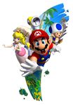  f.l.u.d.d. facial_hair gloves hat highres mario mario_(series) mustache nintendo official_art overalls princess_peach super_mario_bros. super_mario_sunshine toad toad_(mario) 