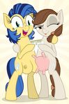  absurd_res duo equine female friendship_is_magic hi_res horse looking_at_viewer mammal milk milky_way milky_way_(character) my_little_pony one_eye_closed pony smile teats udders wink zutheskunk 