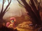  equine female femle feral fluttershy_(mlp) forest friendship_is_magic horse mammal my_little_pony pony solo tree 