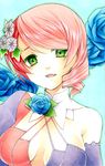 1girl alisa_boskonovich android breasts flower highres mecha_girl multicolored_hair namco ryuuki_(hydrangea) tekken 