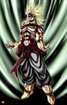  aura blonde_hair bracelet broly dragon_ball dragon_ball_z highres jewelry legendary_super_saiyan long_hair male_focus muscle necklace no_pupils ogapiyo open_mouth solo spiked_hair super_saiyan 