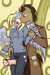  animal_genitalia anthro anthrofied blonde_hair blue_eyes blush brown_fur brown_hair clothed clothing cum derpy_hooves_(mlp) doctor_whoof_(mlp) doctor_whooves_(mlp) duo equine erection female friendship_is_magic from_behind fur grey_fur hair hasana-chan horse horsecock male mammal my_little_pony open_mouth pegasus penis pony standing straight tongue wings yellow_eyes 