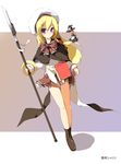  alice_margatroid bad_id bad_pixiv_id blonde_hair blue_eyes book boots cape character_doll frills hair_ornament hairclip hairpin hat if_they_mated kirisame_marisa knife legs polearm sakura_sora skirt solo spear staff touhou weapon 